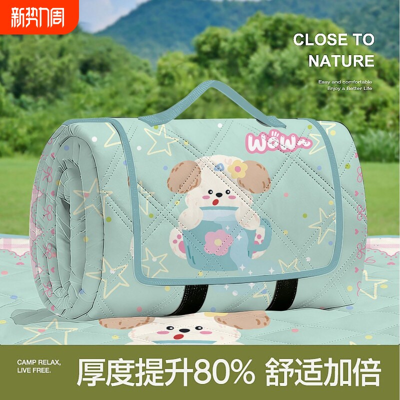 野餐垫防潮垫加厚露营沙滩野炊春游防水草坪垫子地垫户外帐篷地垫