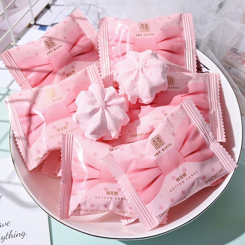 浪漫情结棉花糖500g散装订婚结婚专用喜糖新年糖果夹心软糖果