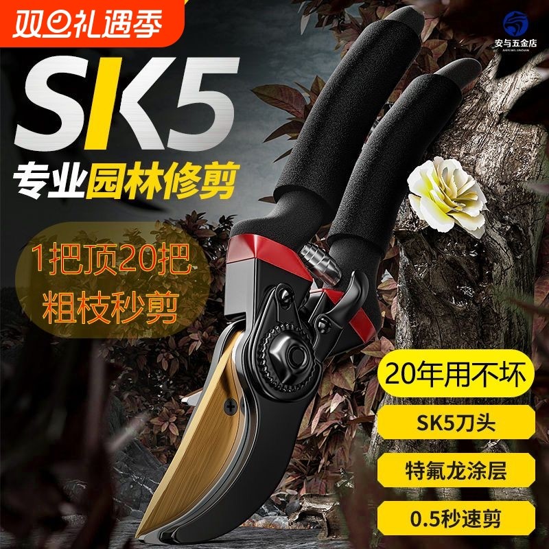 新款园艺枝剪强力粗枝剪省力园林花艺剪枝剪刀果树花剪园艺剪工具