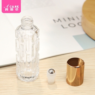 0802 滚珠AB1SQ0 金盖滚珠玻璃瓶香水玻璃走珠小空瓶旅 瓶 分装