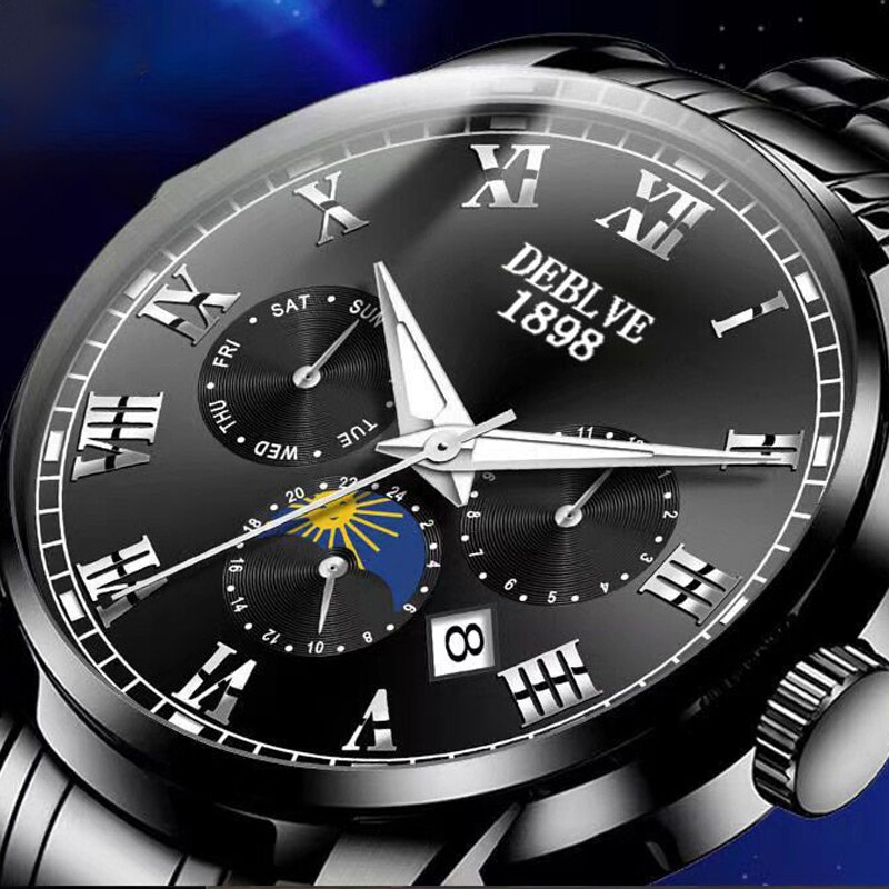 腕表高级感男士男款手表全自动非机械表正品名牌钢带商务防水石英