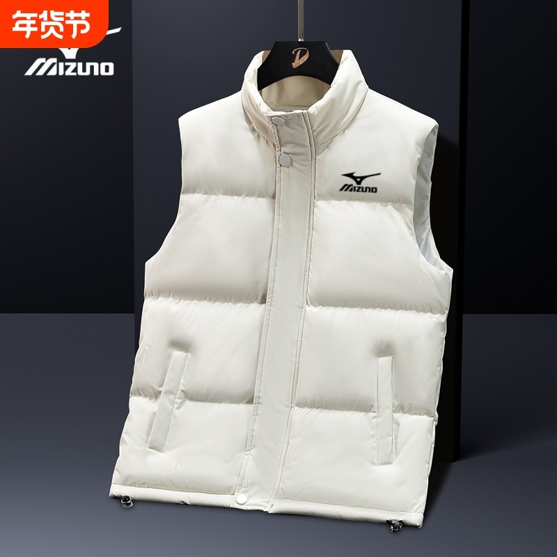 羽绒棉马甲外套背心2025新款冬男女款外穿加厚美津濃立领坎肩黑色,运动服/休闲服装,棉马甲,淘宝优惠券,粉丝福利购,淘宝优惠卷