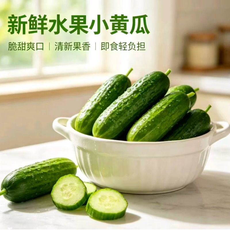 新鲜水果小黄瓜脆嫩爽口水果黄瓜时令果蔬现摘直发应季蔬菜即食