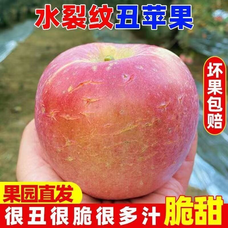 脆甜山西红富士运城冰糖心新鲜水果丑苹果批发应当季整箱果园单果