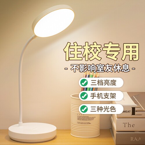 台灯学生宿舍学习专用灯插电小夜灯儿童卧室床头灯充电护眼桌面