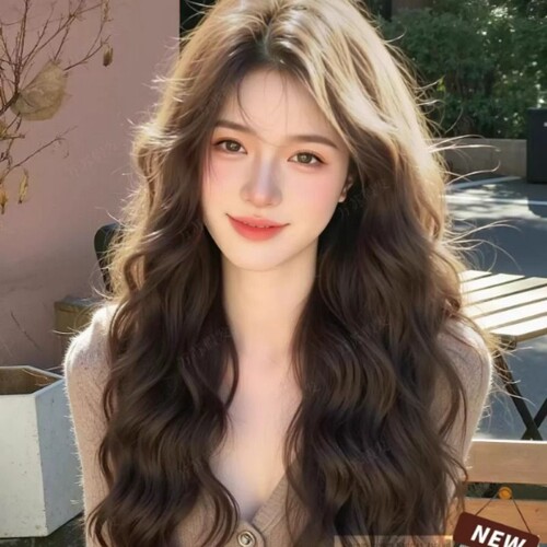 不用戴发网假发女长卷发含真发慵懒感修颜水波纹免发网头顶假发片