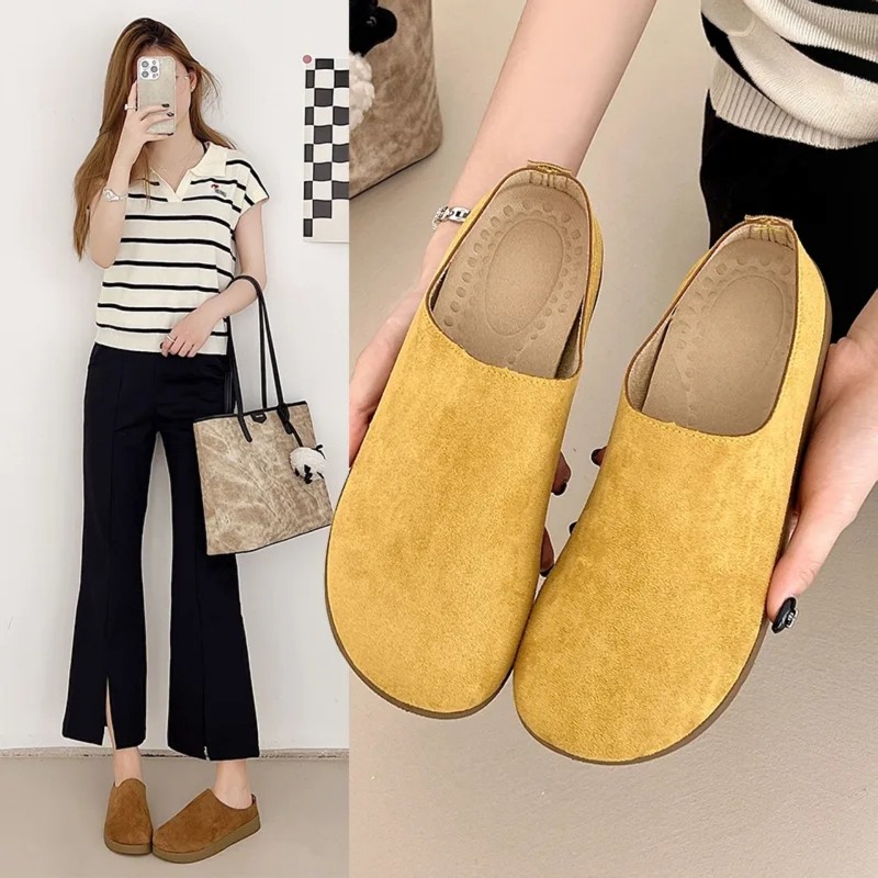 网红春秋款防滑软底女鞋轻便舒适勃肯鞋休闲时尚懒人鞋复古包头拖,女鞋,包头拖,淘宝优惠券,粉丝福利购,淘宝优惠卷