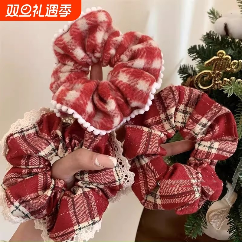 大肠蕾丝发圈发绳高级感头绳扎头皮筋绑头花头饰发饰2026新款