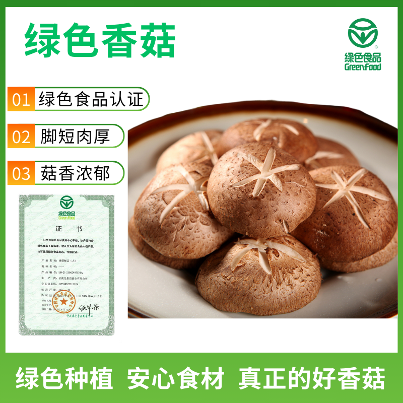 【绿色蔬菜】冷链包邮新鲜香菇云南菌菇食用菌火锅食材