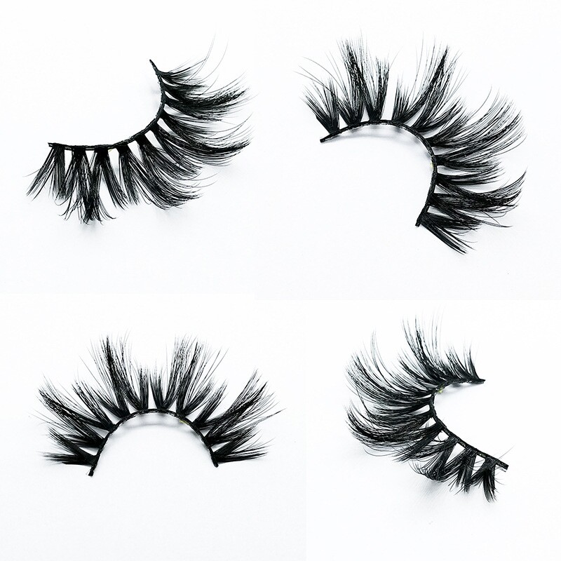 七对装假睫毛 莲花托眼睫毛批发 大交叉眼睫毛 欧美外贸爆款睫毛