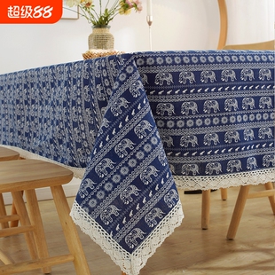 少数民族壮族桌布云南古镇老街长方形餐厅客厅茶几正方形桌布餐垫