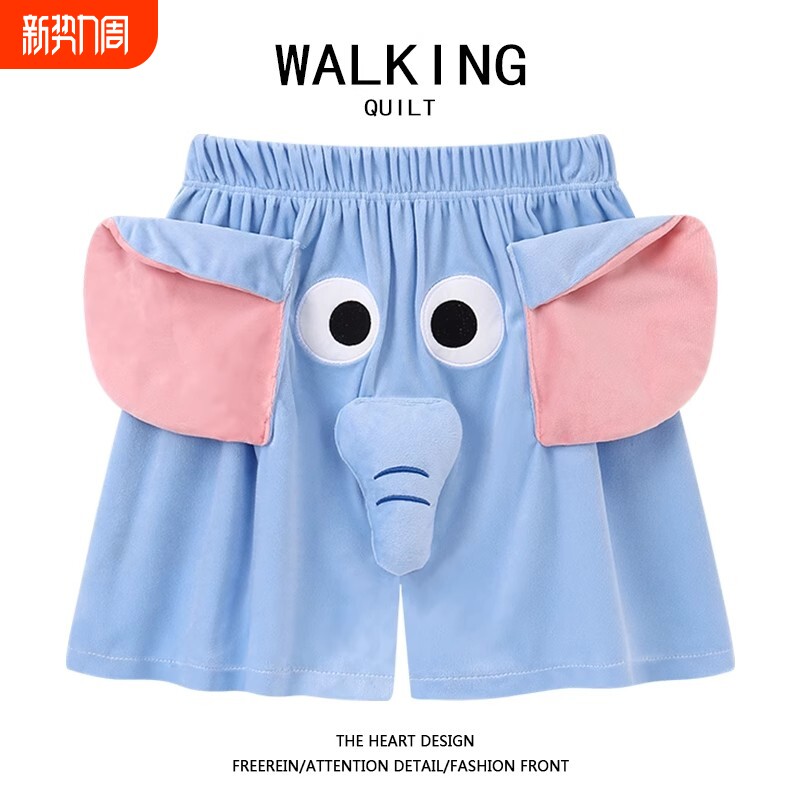 大象短裤男士丑鱼搞怪飞天小象睡裤2025年新款女夏季宽松情侣猪猪