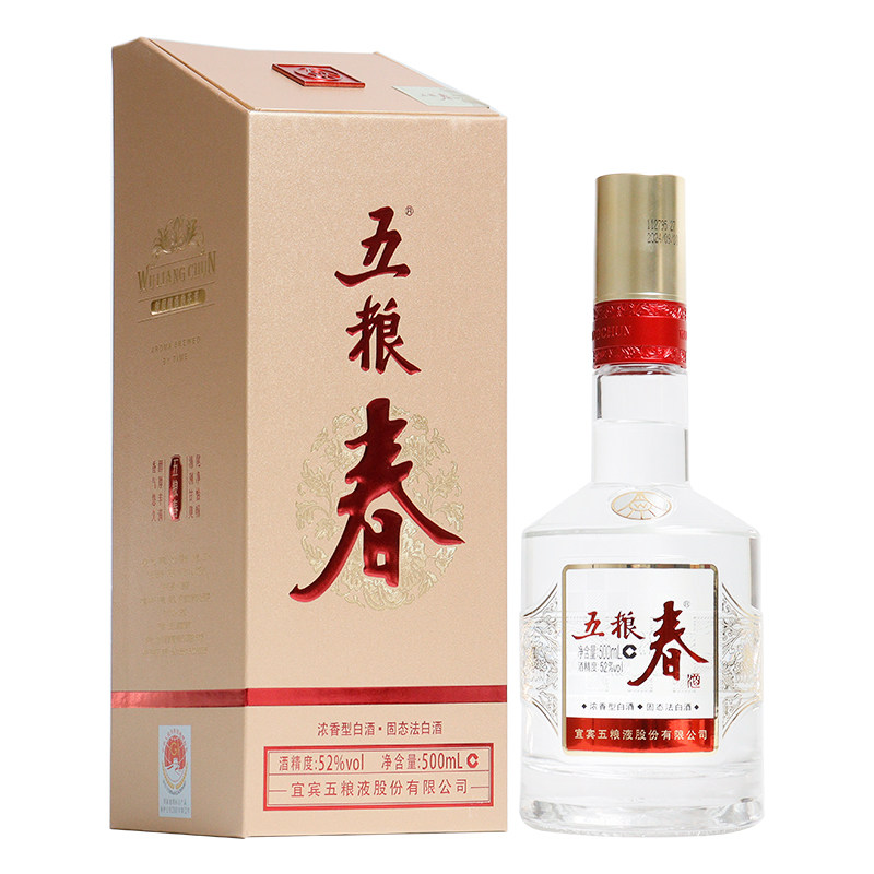 五粮浓香 五粮春第二代 52度500ml 浓香型白酒 纯粮聚会过节送礼