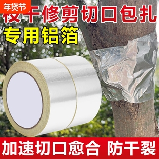 盆景园艺胶带树木伤口愈合锡箔纸果树嫁接膜树木嫁接锡纸保湿隔热促进树苗切口愈合生长包扎密封保护铝箔胶纸