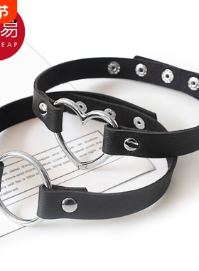 项圈颈带A1pf0-项链锁骨链短款暗黑系朋克带简约酷网红黑色脖