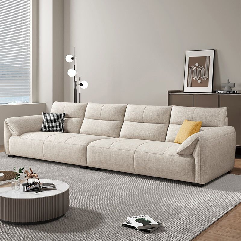 c雪尼尔棉麻沙发简约现代小户型直排客厅组合可拆洗纯色布艺沙发