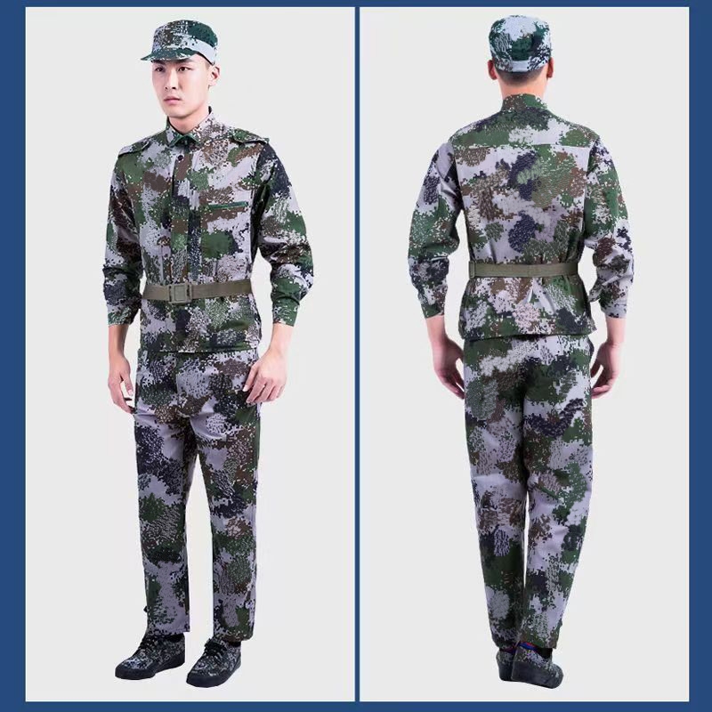 2025薄款军训服迷彩服套装男夏季灰绿新款初高中大学生全套耐磨