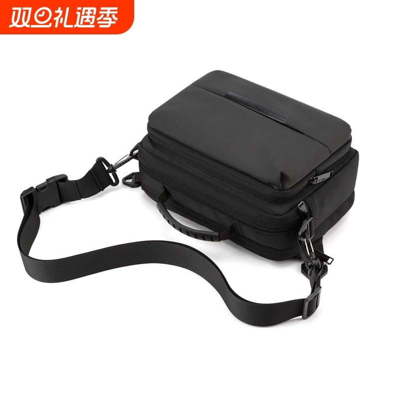 日系简约单肩包男士休闲横款斜挎包防水潮流相机包商务邮差包胸包