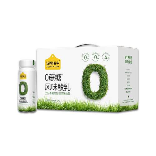 3月产认养一头牛0蔗糖酸奶180g*10瓶