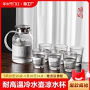 家用喝水杯子茶壶茶杯水具 日式 凉水壶玻璃耐高温冷水壶凉水杯套装