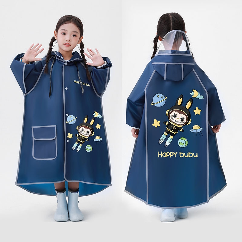 雨衣全身防暴雨小学生女童学生上学专用长款幼儿园雨披带书包位