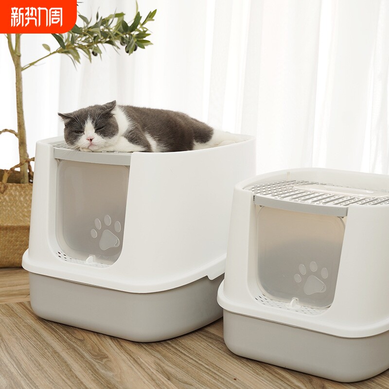 猫厕所大号除顶入式除臭貓砂盆防外溅全封闭式猫沙盆批发猫砂盆