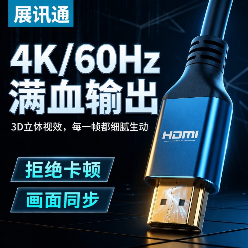 4K超清hdmi线机顶盒电脑笔记本游戏机电视投影仪显示器直连线
