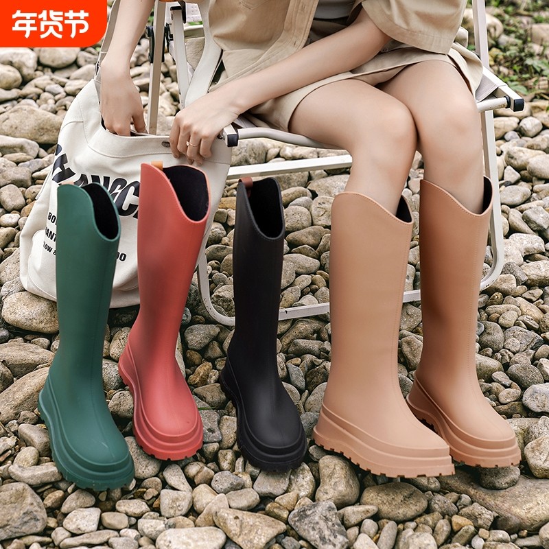 高筒雨鞋女款成人时尚网红新款雨靴日系长筒水鞋防滑防水耐磨胶鞋