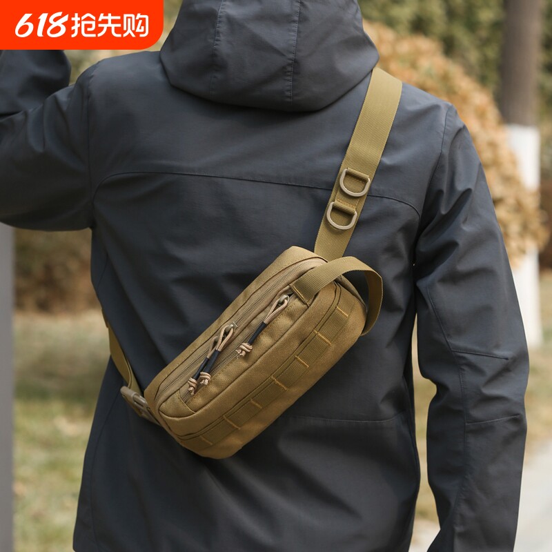 腰包男胸包CS快速反应工装斜挎手机小背包跑步骑行便携路亚健身