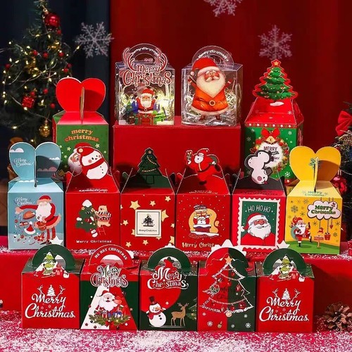 圣诞创意苹果礼品盒盒子圣诞节礼物平安夜平安礼盒包装盒包装纸盒