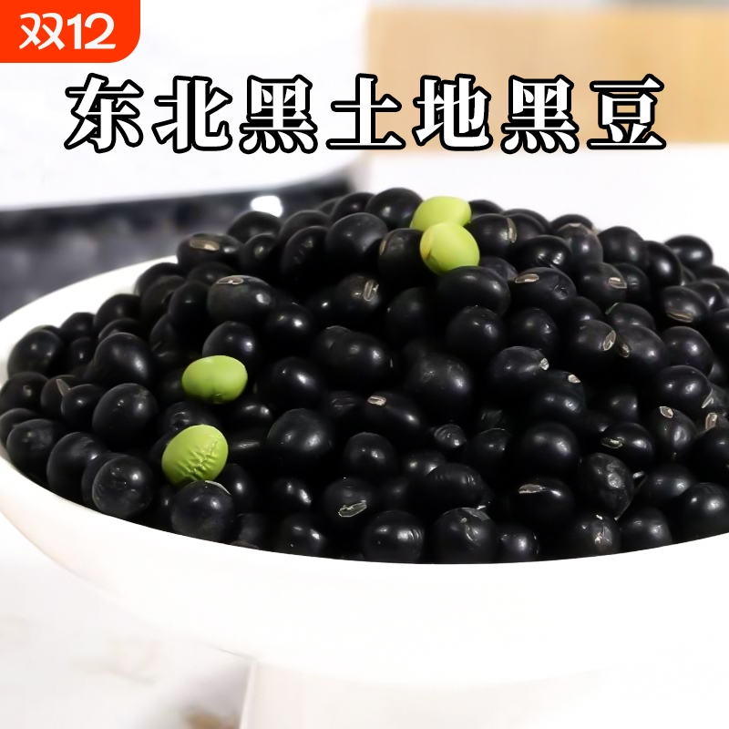 东北黑豆绿芯农家新货发豆芽专用可打豆浆5斤批发豆类五谷杂粮豆
