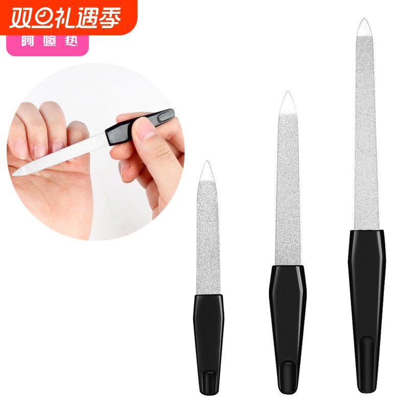 指甲锉/不锈钢C1pf0-易上手修护理甲面美甲工具双面锉条刀指甲