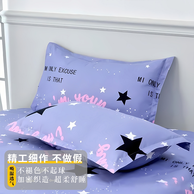 学生枕头套枕套中学生青少年宿舍专用单人枕芯枕套高中生初中住校