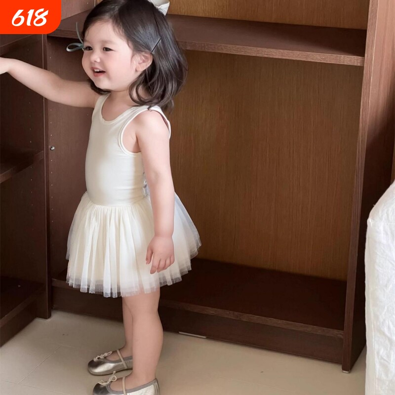 女宝夏季礼服白色网纱裙子女童好看连衣裙儿童装衣服公主裙短裙