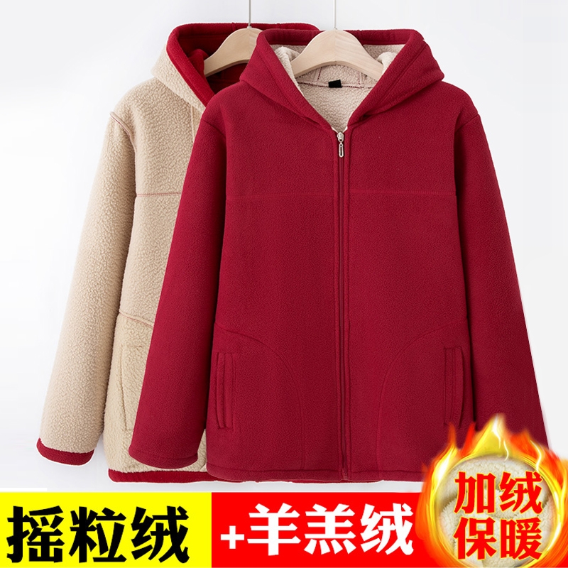 中老年妈妈秋冬外套奶奶上衣休闲