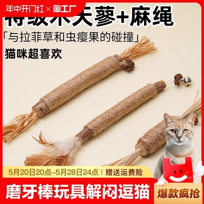 猫咪木天蓼磨牙棒虫瘿果逗猫棒