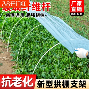 玻璃纤维拱棚支架菜园小拱棚杆蔬菜大棚骨架家用菜棚拱杆农用实心