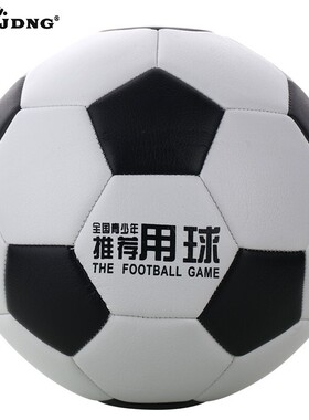 乔丹标准5号足球成人学生训练比赛用球 儿童4号足球 5号白黑
