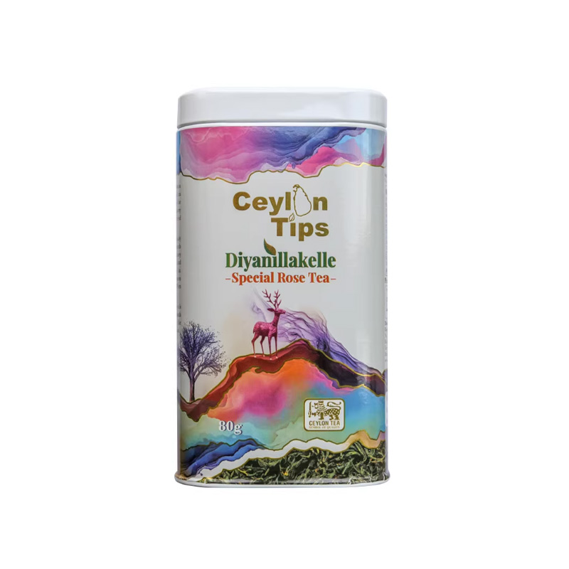 CEYLON TIPS 80g/罐锡兰古树玫瑰味红茶调味花香茶饮散茶办公室