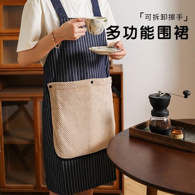防水防油工作服装女餐饮专用围裙
