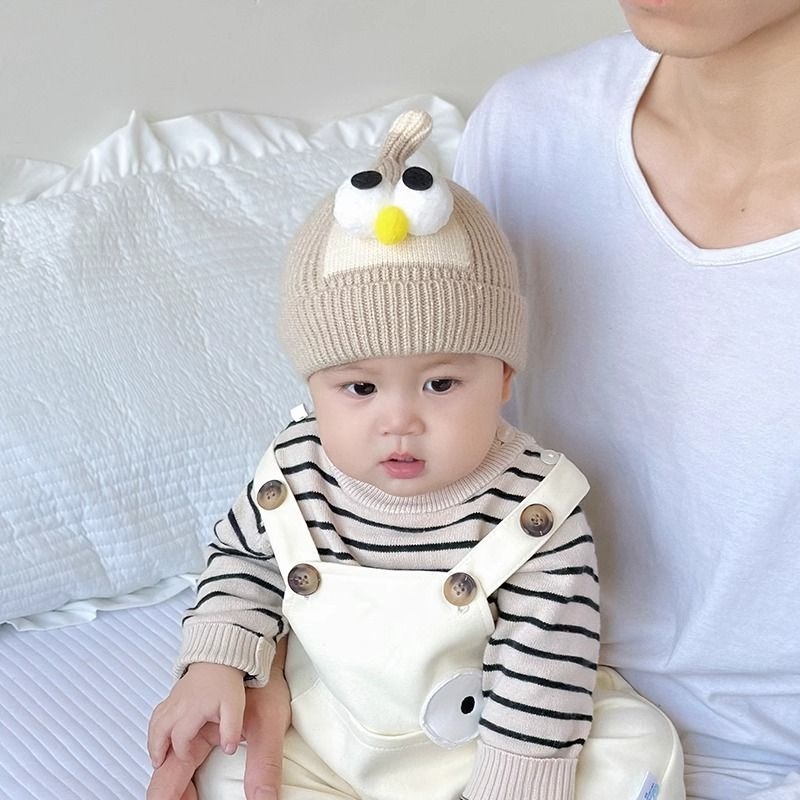 秋冬季婴儿男女宝宝公主花边3个月-2岁护耳儿童针织保暖毛线帽子