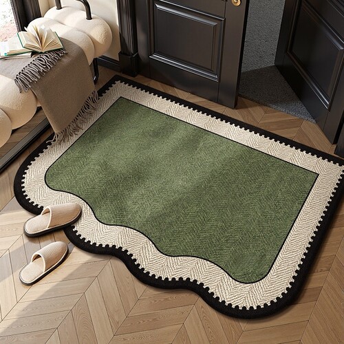 复古法式浴室地垫卫生间门口防滑垫吸水垫子硅藻泥家用脚垫淋浴房