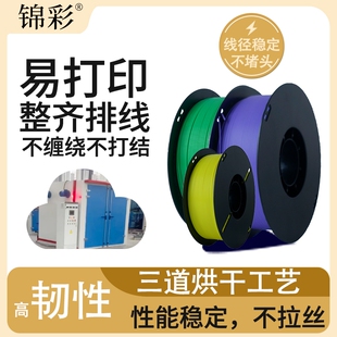 基础色高韧性易打印环保智能参数识别1kg1.75mm 3D打印耗材单色线条PLA