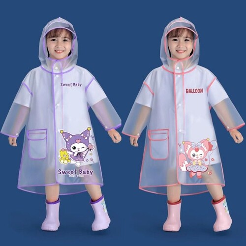 宝宝防水儿童雨衣女童男童幼儿园雨披全身防雨服分体库洛米防暴雨