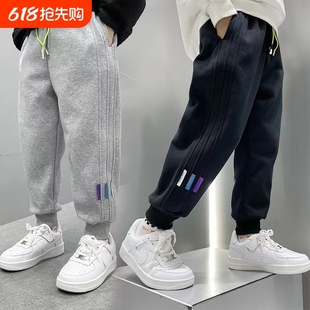 加絨褲 中大童韓版 長褲 男孩秋冬長褲 冬裝 休閑褲 男童冬季 子 子運(yùn)動褲