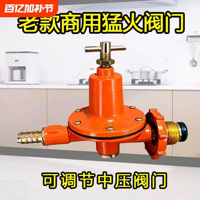 商用可调煤气罐减压阀防爆燃气高压安全阀液化气中压阀猛火灶低压