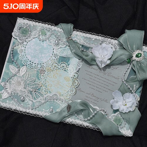 痛包diy材料绿色系kpop背景纸成品扎板蕾丝diy全套送扎板紫色系
