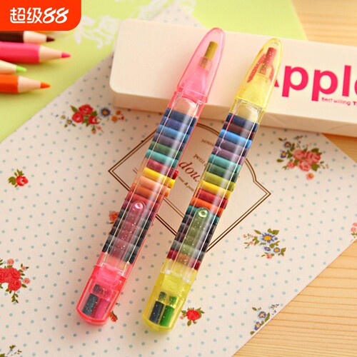 创意20色不脏手蜡笔|千人加购