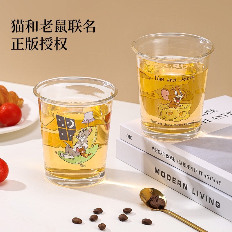 猫和老鼠卡通玻璃杯多规格,餐饮具,玻璃杯,淘宝优惠券,粉丝福利购,淘宝优惠卷