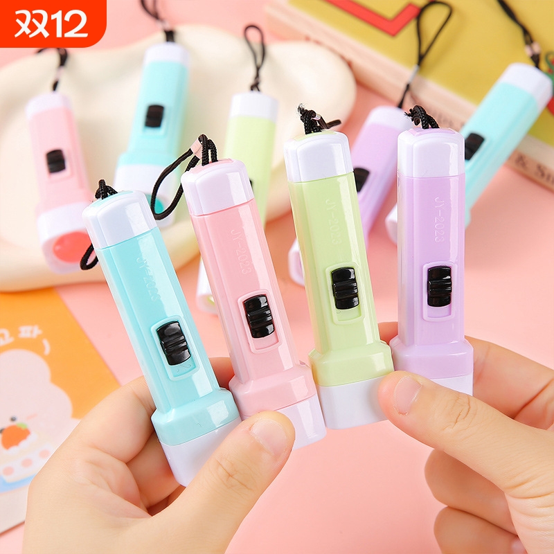 卡通迷你马卡龙方头手电筒